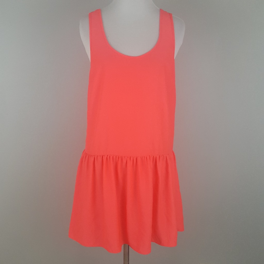 Silence Noise Tank  Tunic Top Small Pink